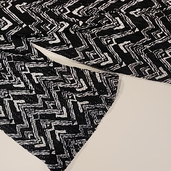 Always Indigo Chevron Pattern Lightweight Open Knit Cardigan Black White L - Picture 6 of 11